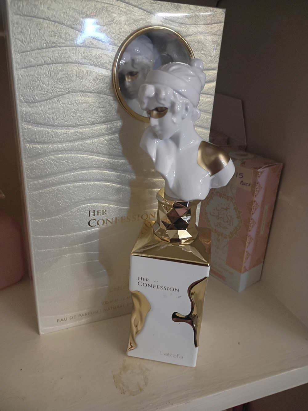 Confession Women's Perfume Bottle - White & Gold Accent